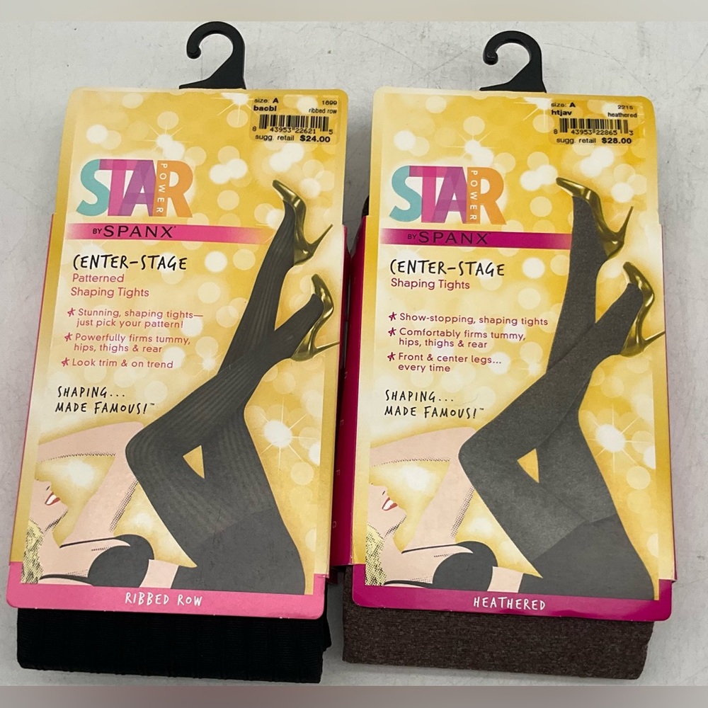 Star Power By Spanx Enter-Stage Shaping Tights 2 Pack Size A